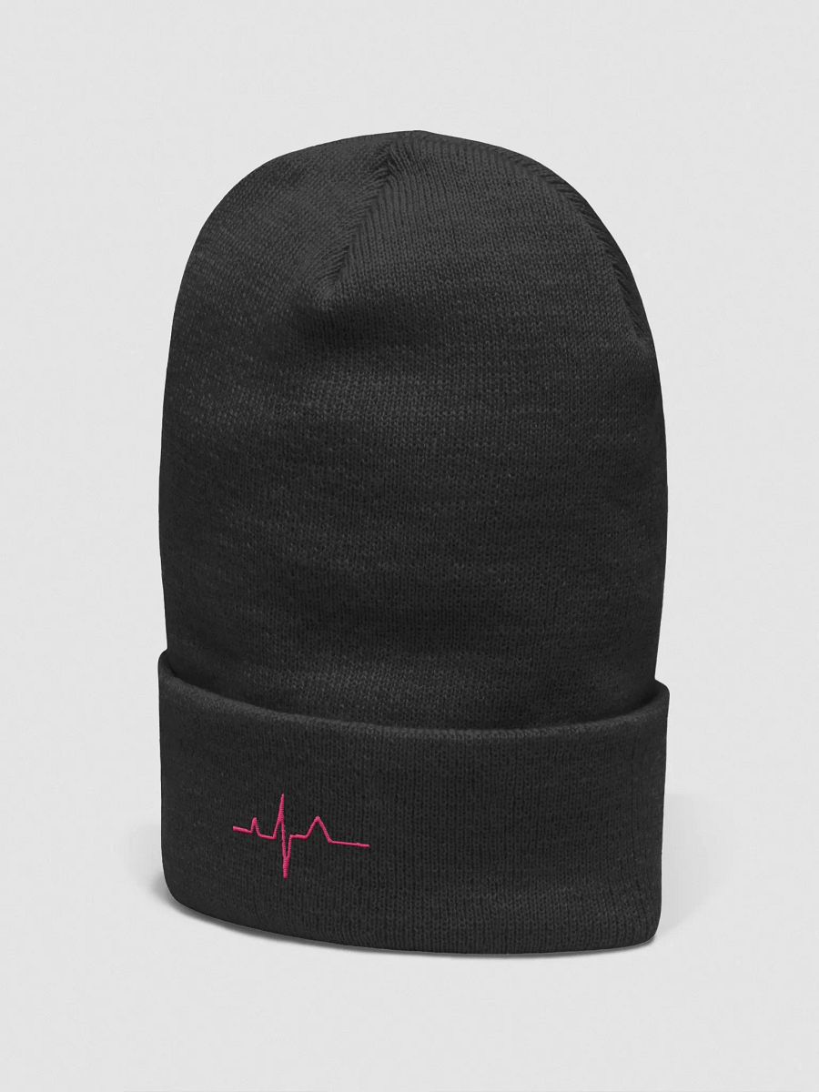 Heartbeat Cuffed Beanie (Embroidered) product image (2)