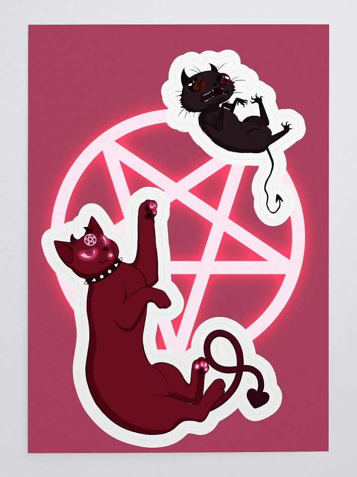 Bowtie & Anxiety Demon Sticker Sheet product image (1)