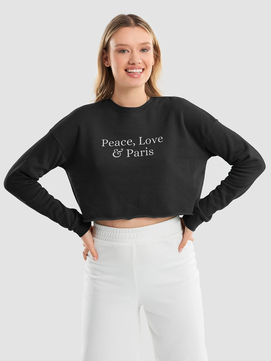 Peace, Love and Paris Cozy Chic Crop Sweatshirt product image (36)