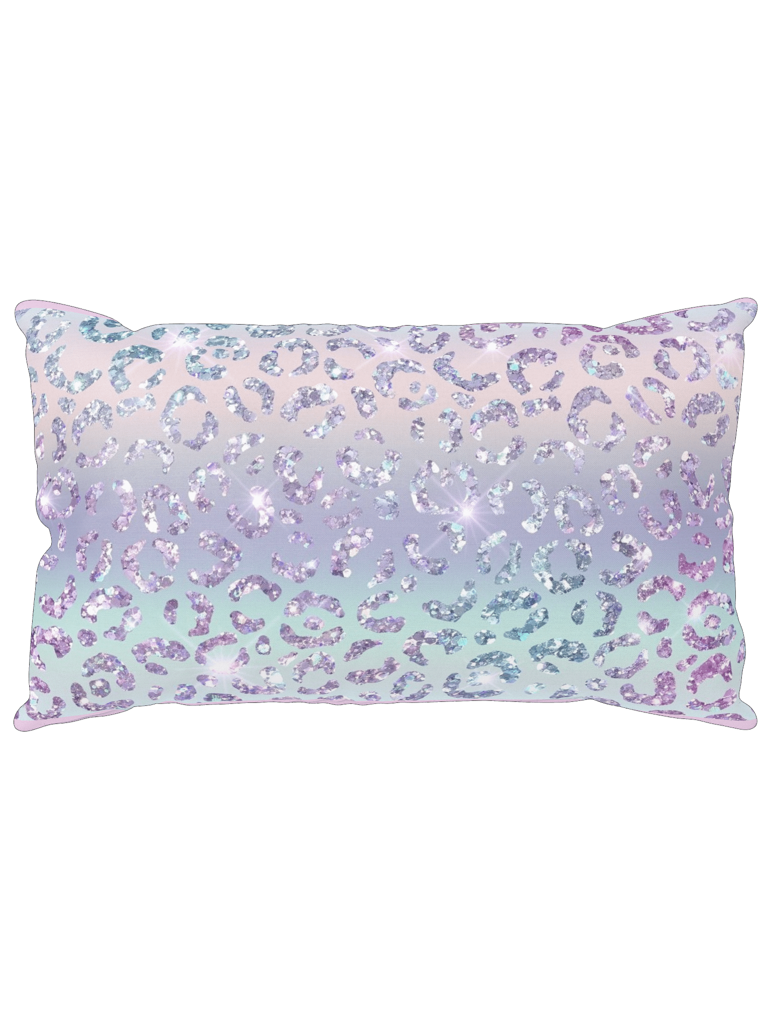 Iridescent Glitter Leopard Pattern All-Over Print Pillow product image (5)