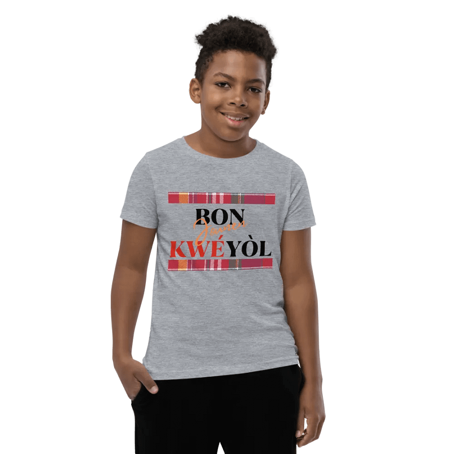 Kwéyòl Madras Youth T-Shirt product image (3)