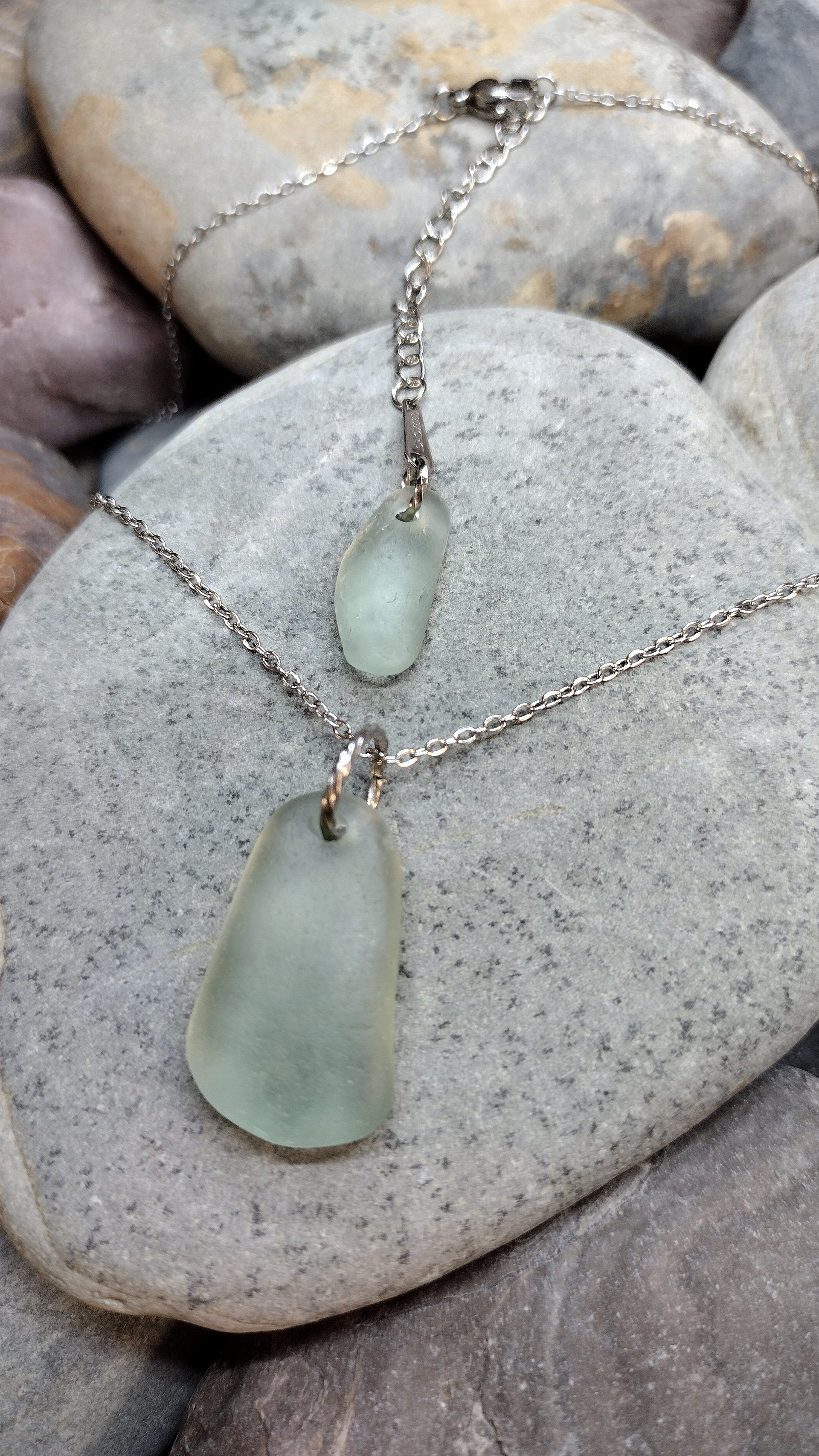 Sea glass necklace product image (1)