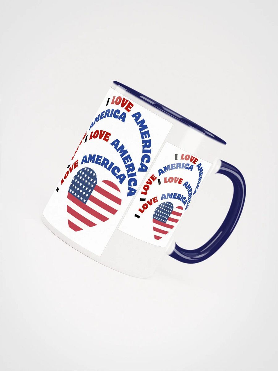 Ceramic Mug with Color Inside, I LOVE AMERICA. product image (4)