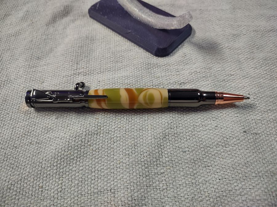 Hand-Turned Bolt Action Pen – Desert Camo & Gun Metal Finish - RBBLTCAMO1 product image (4)