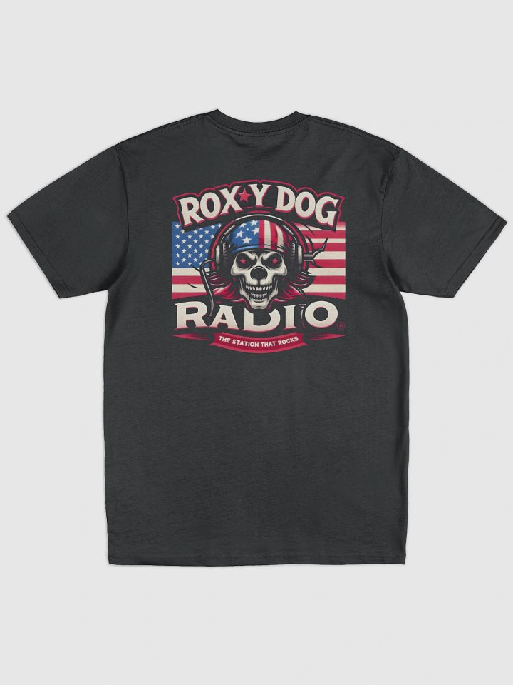 Roxy Dog Radio American Flag Skull Custom T-Shirt product image (4)