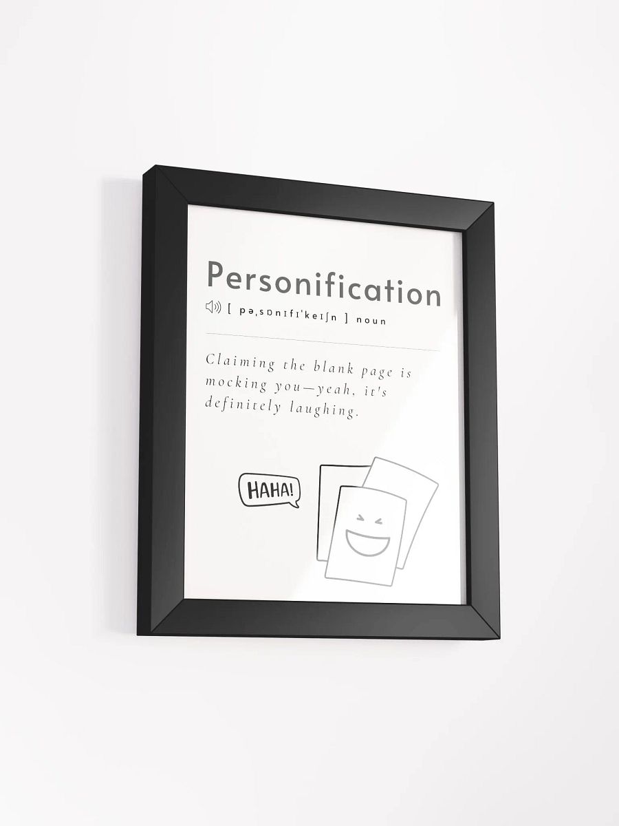Personification Funny Definition Framed Matte Poster product image (3)
