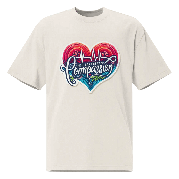 Compassionate Heartbeat Oversized Tee product image (3)