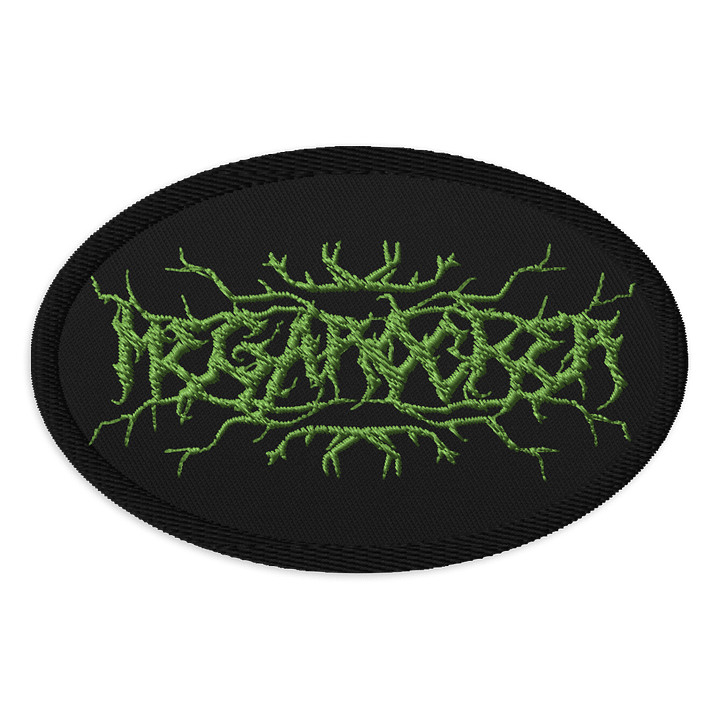 MegaRocker NeonGreen Death Metal Logo Embroidered Patch product image (1)