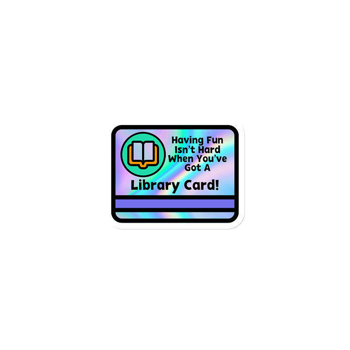 Library Card Holographic Magnet product image (1)