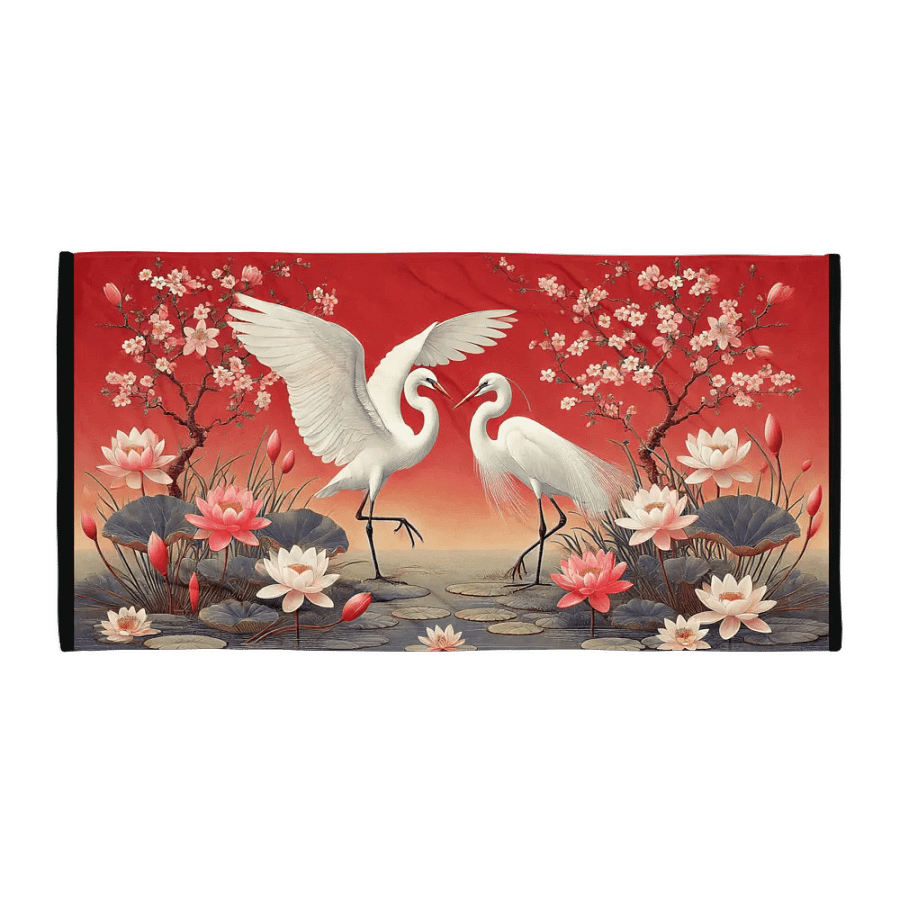 Thai Great Egrets Bath/Beach Towel product image (1)