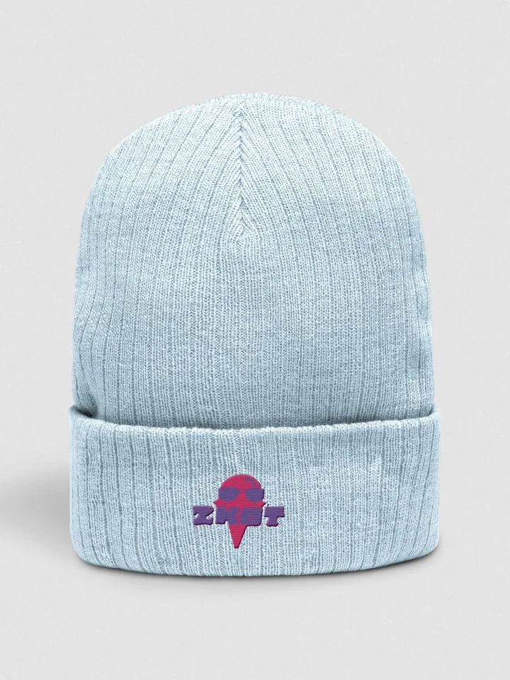 Pink Logo ZKOT Ribbed Knit Beanie - Show your Support with Style - Headwear product image (1)