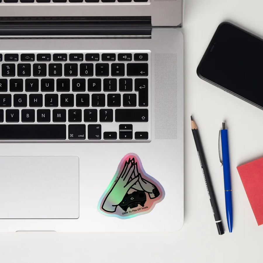 OMW To P*ss Off Incels Holo Sticker product image (12)