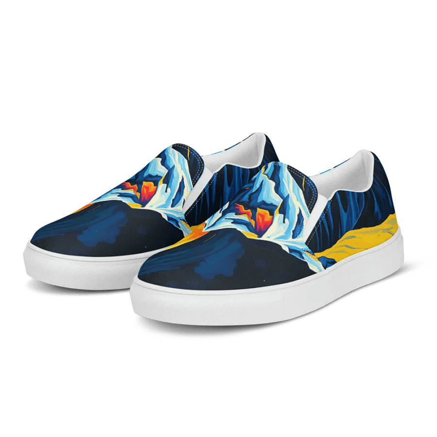 Moonlit Mountain Women's canvas Slip-On Shoes product image (3)