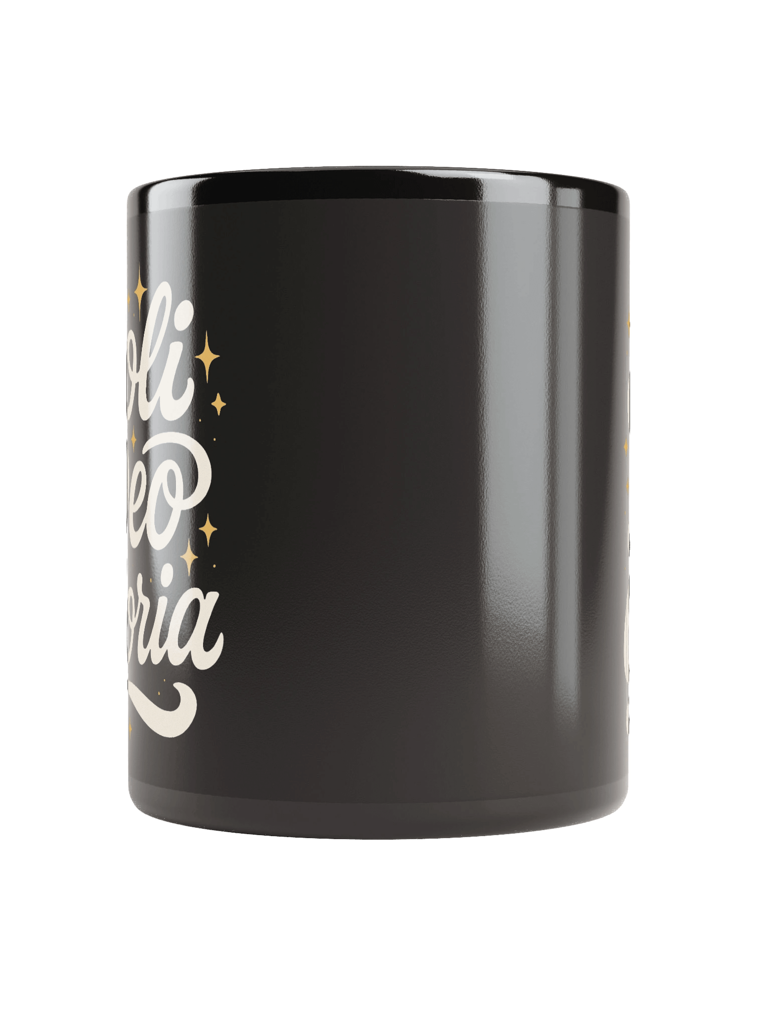 Soli Deo Gloria Black Mug – Reformed Christian Coffee Cup (11oz & 15oz) product image (10)