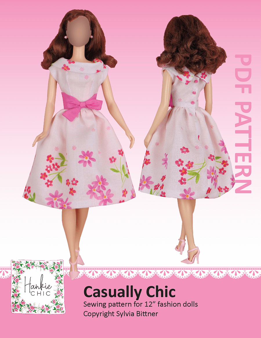 Casually Chic sewing pattern for 12" fashion dolls product image (1)