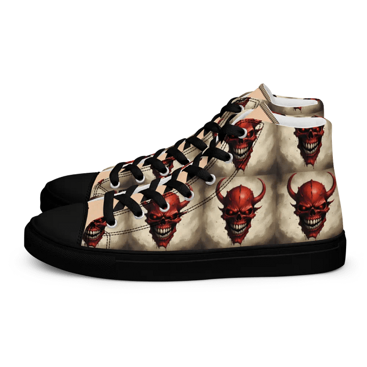 Demon Skull Grid Men's High Tops product image (1)