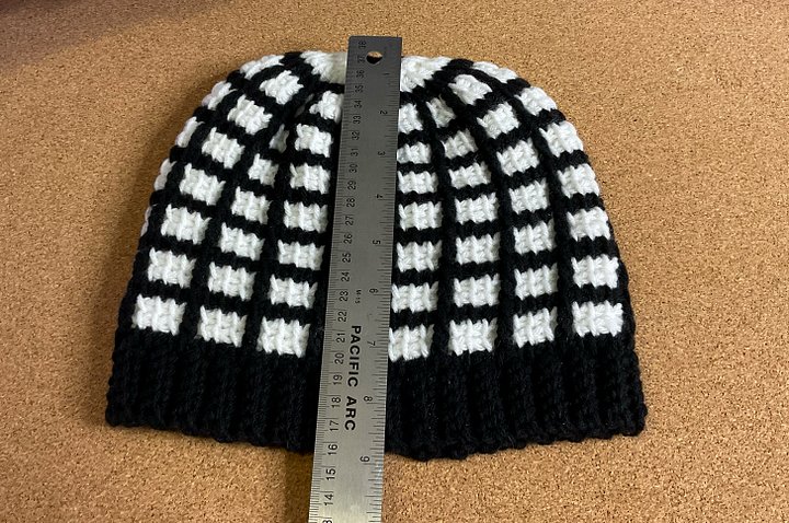 Beanie - Tunisian Addams (Black Brim Variant) product image (2)