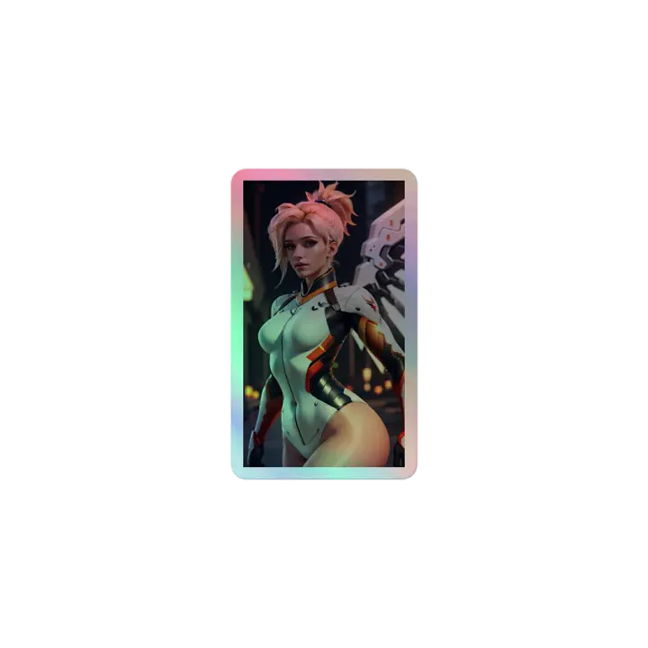 Angel's Embrace: Mercy Inspired Kiss-Cut Holographic Stickers product image (1)