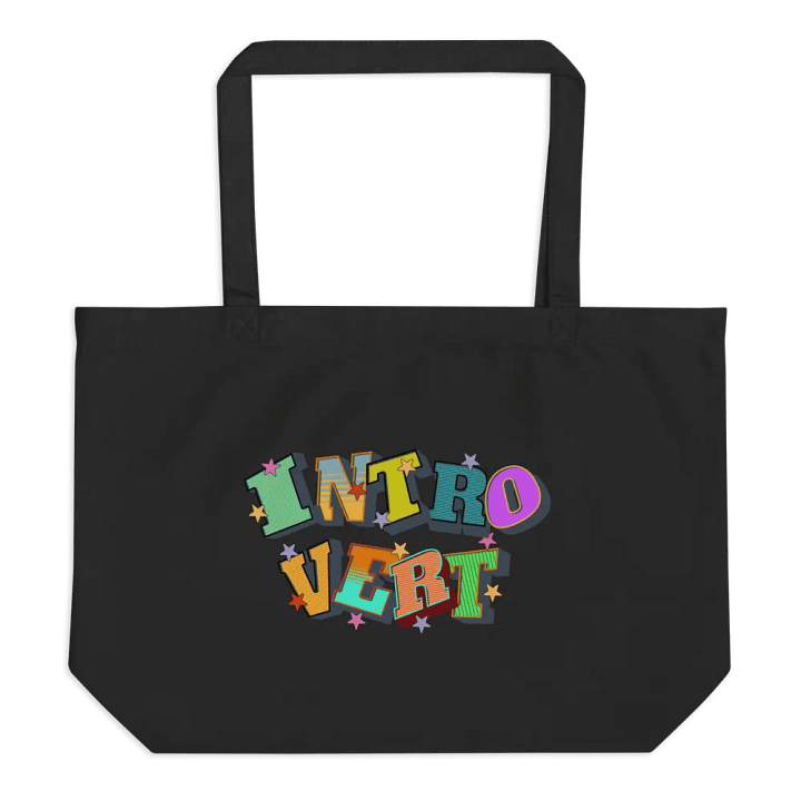 Introvert Block Letter Starry Statement Tote product image (1)