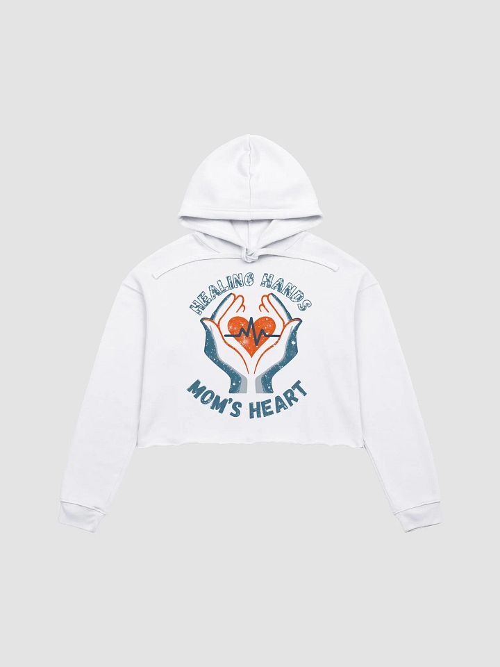 Mom's Heart Electrocardiogram Crop Hoodie product image (7)