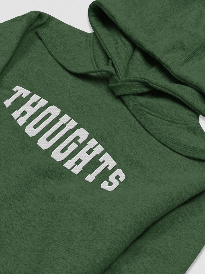 Thoughts Varsity Hoodie White Thread product image (1)