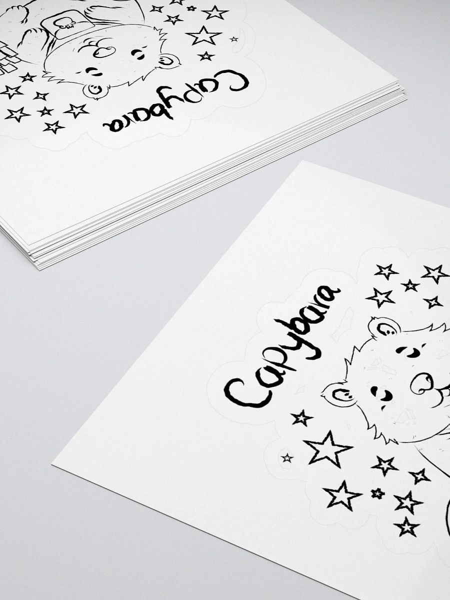 Capybara's Lunch Break Kiss Cut Stickers product image (10)
