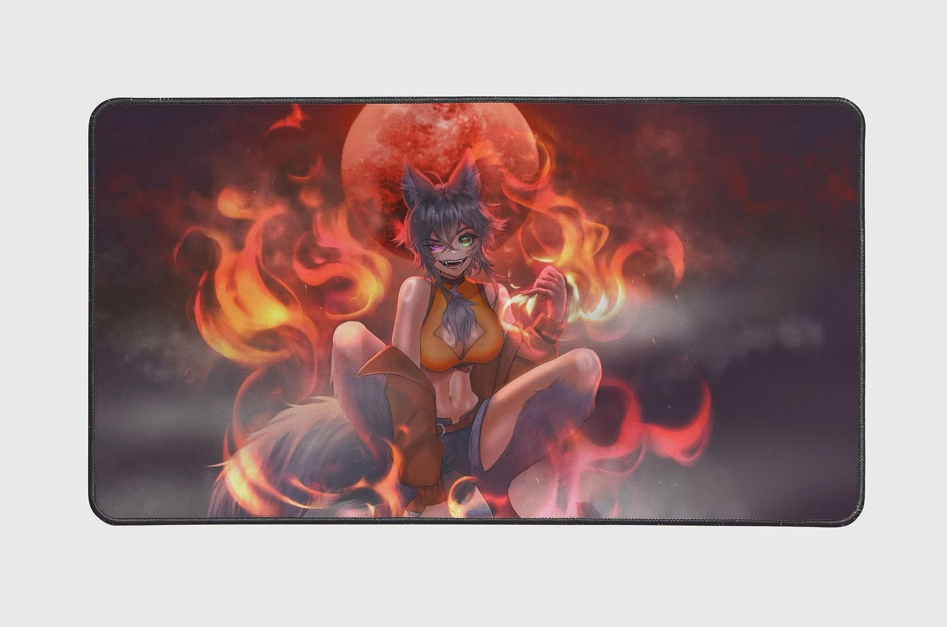 WolfcatRisi Big Bad Wolfcat Desk Mat product image (1)