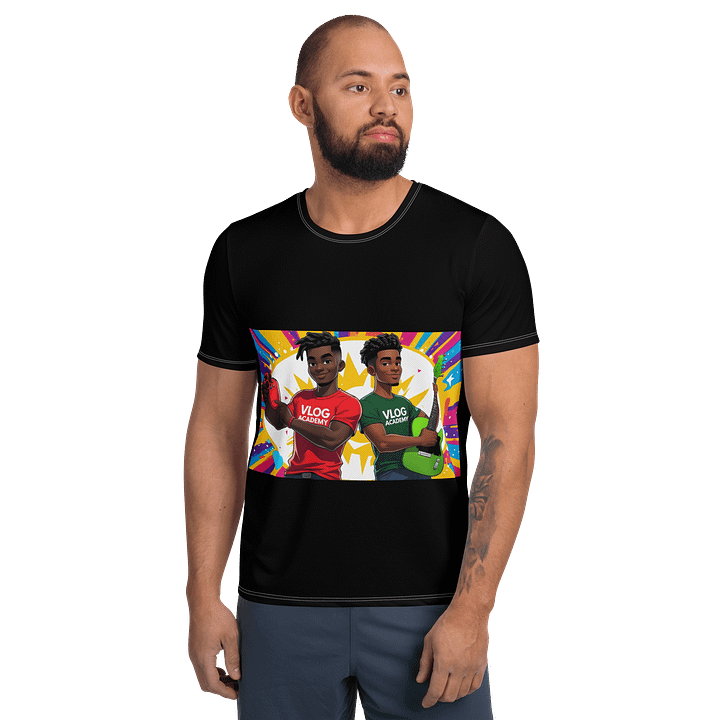 Joshua and Vincent Animated All-Over Print Athletic T-Shirt product image (1)