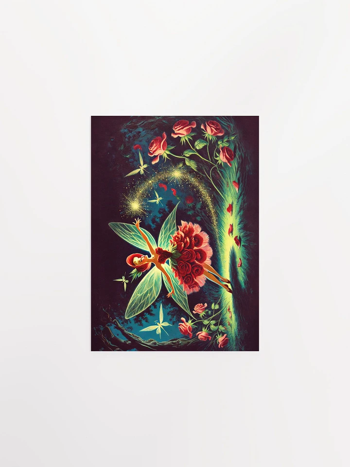 Enchanted Red Rose Fairy Premium Matte Poster product image (5)