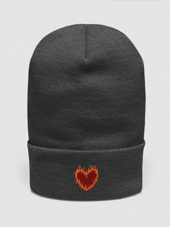 SnugglesCat Flaming Heart Logo | Embroidered Beanie product image (2)