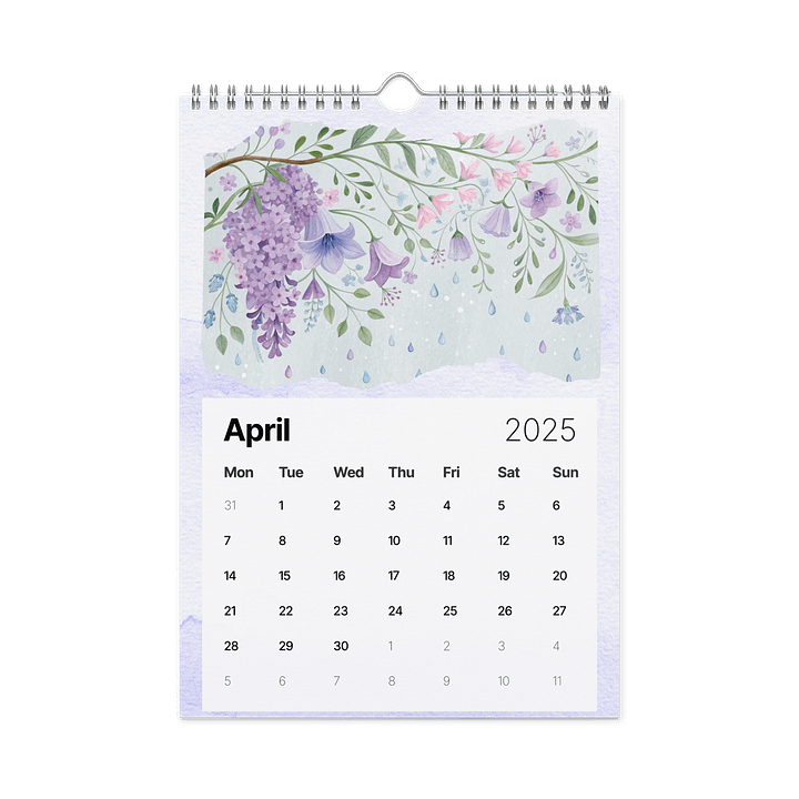 Blooming Seasons: A Watercolor Floral Calendar 2026 product image (1)