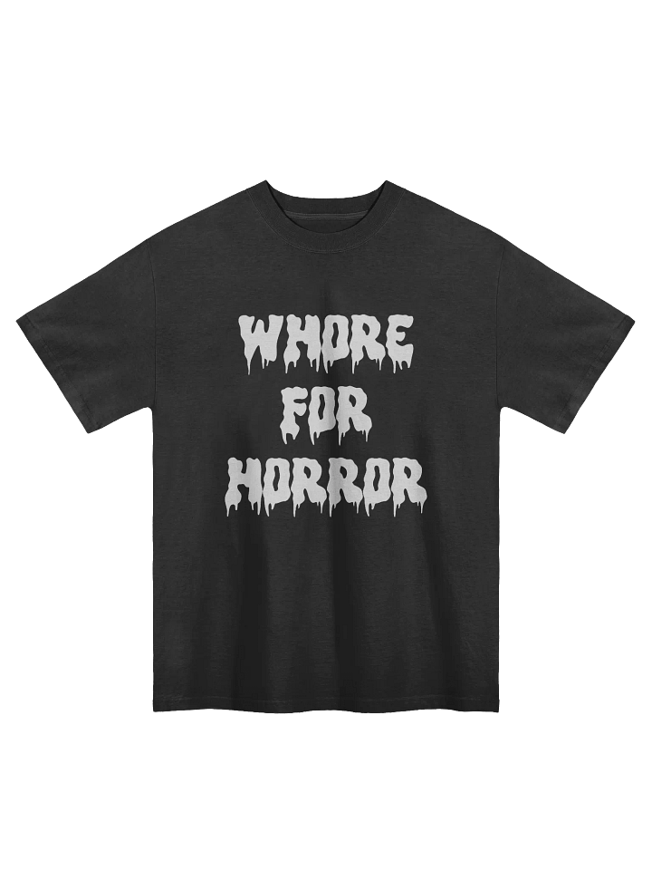 Whore for Horror Faded Oversized T shirt product image (1)