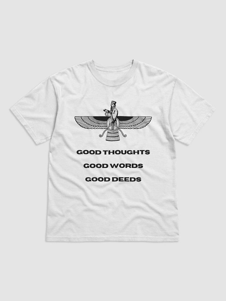 Faravahar Persian Design T-Shirt Good Thoughts Good Words Good Deeds product image (1)