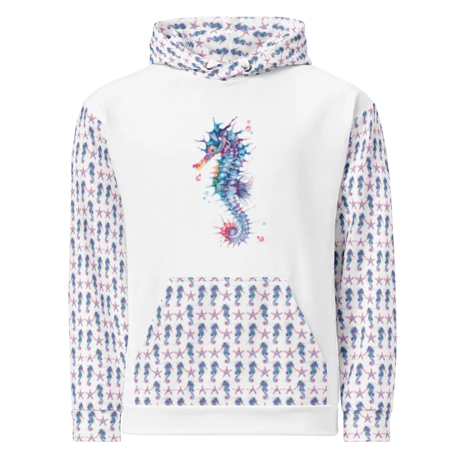 Vibrant Watercolour Seahorse Dreams Hoodie product image (3)