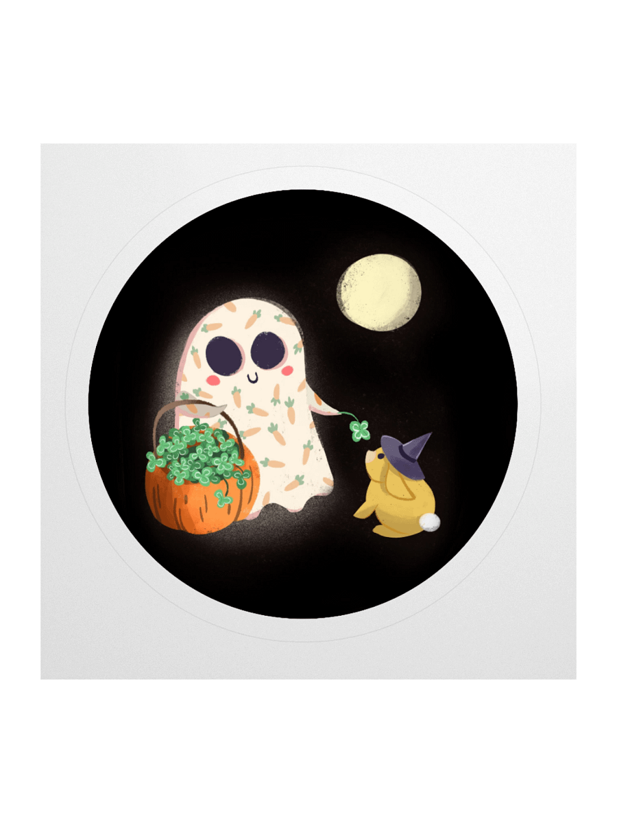 Little Ghost's Magical Friend - Vinyl Sticker product image (2)