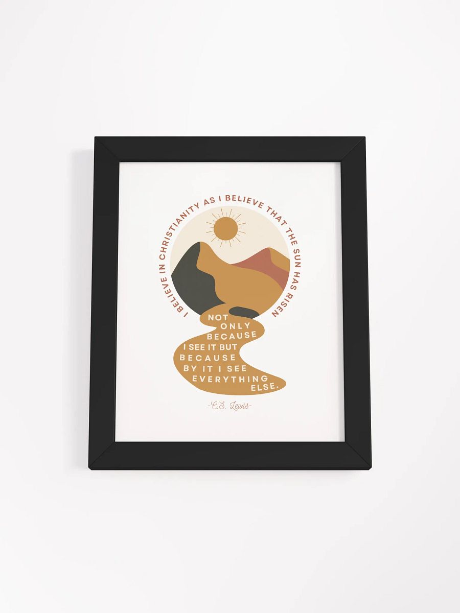 I Believe in Christianity C.S. Lewis Quote Art product image (2)