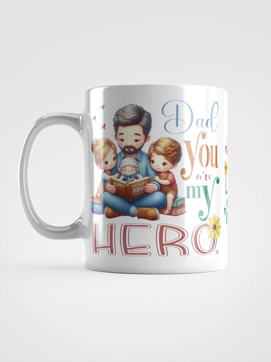 Hero Dad Family Reading Mug product image (17)