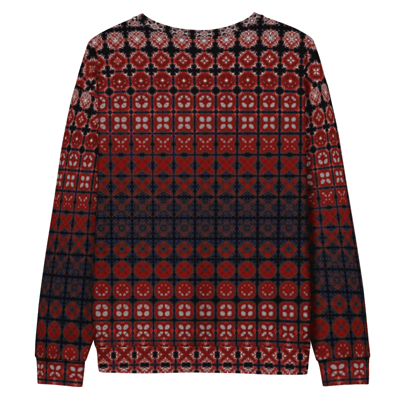 Abstract Red Squares Unisex All Over Print Sweatshirt product image (9)