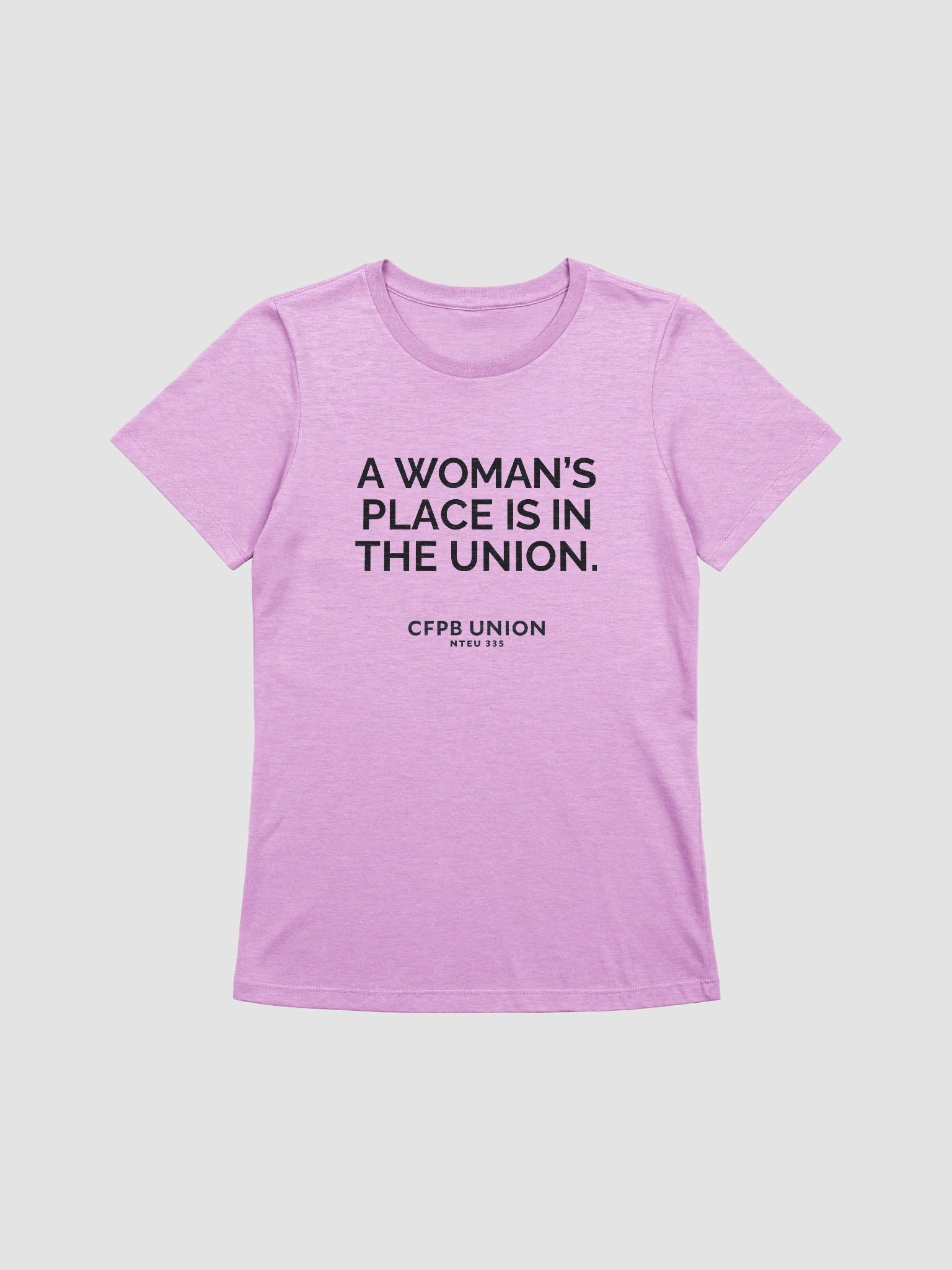 A Woman's Place Is In The Union Women's Cut T-Shirt (Black) product image (1)