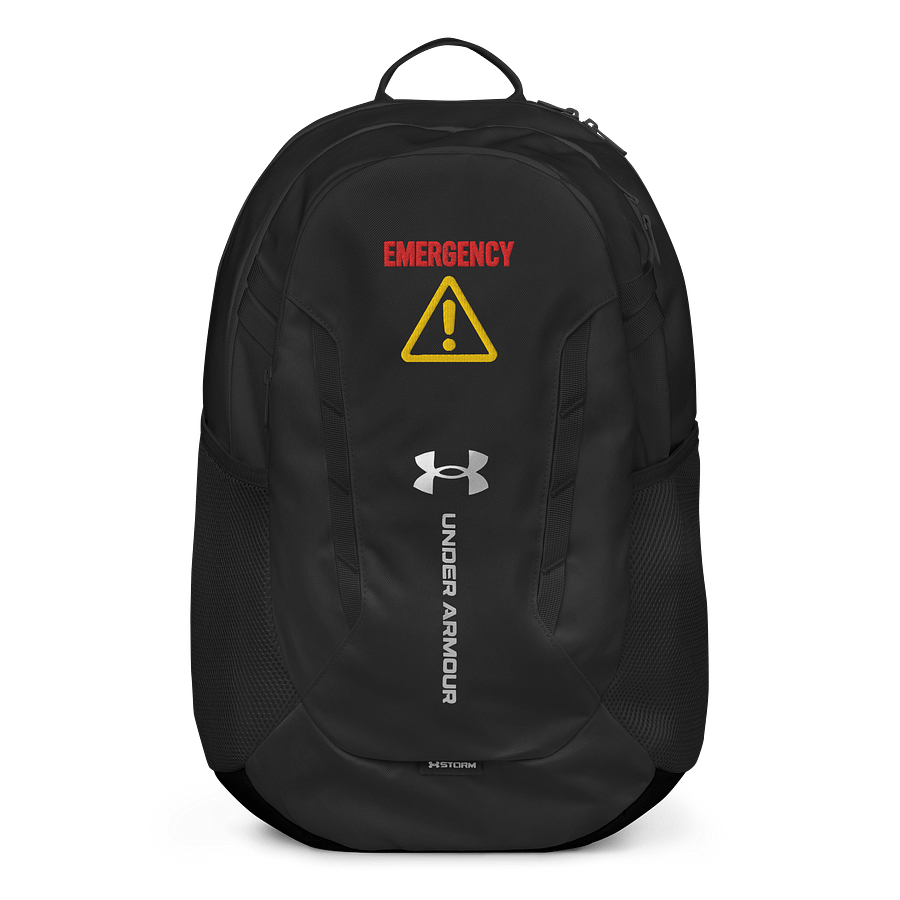 Under Armour Emergency Backpack with Bold Embroidered Warning – Water-Resistant Go-Bag product image (1)