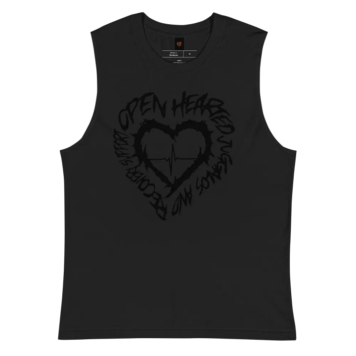 Black on black muscle shirt product image (2)