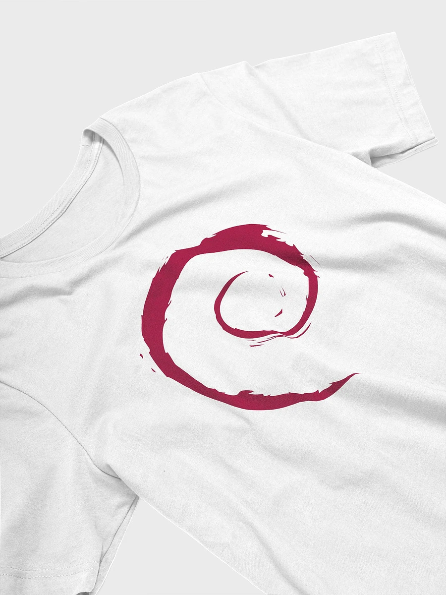 T-Shirt with Debian Swirl (White Version) product image (3)