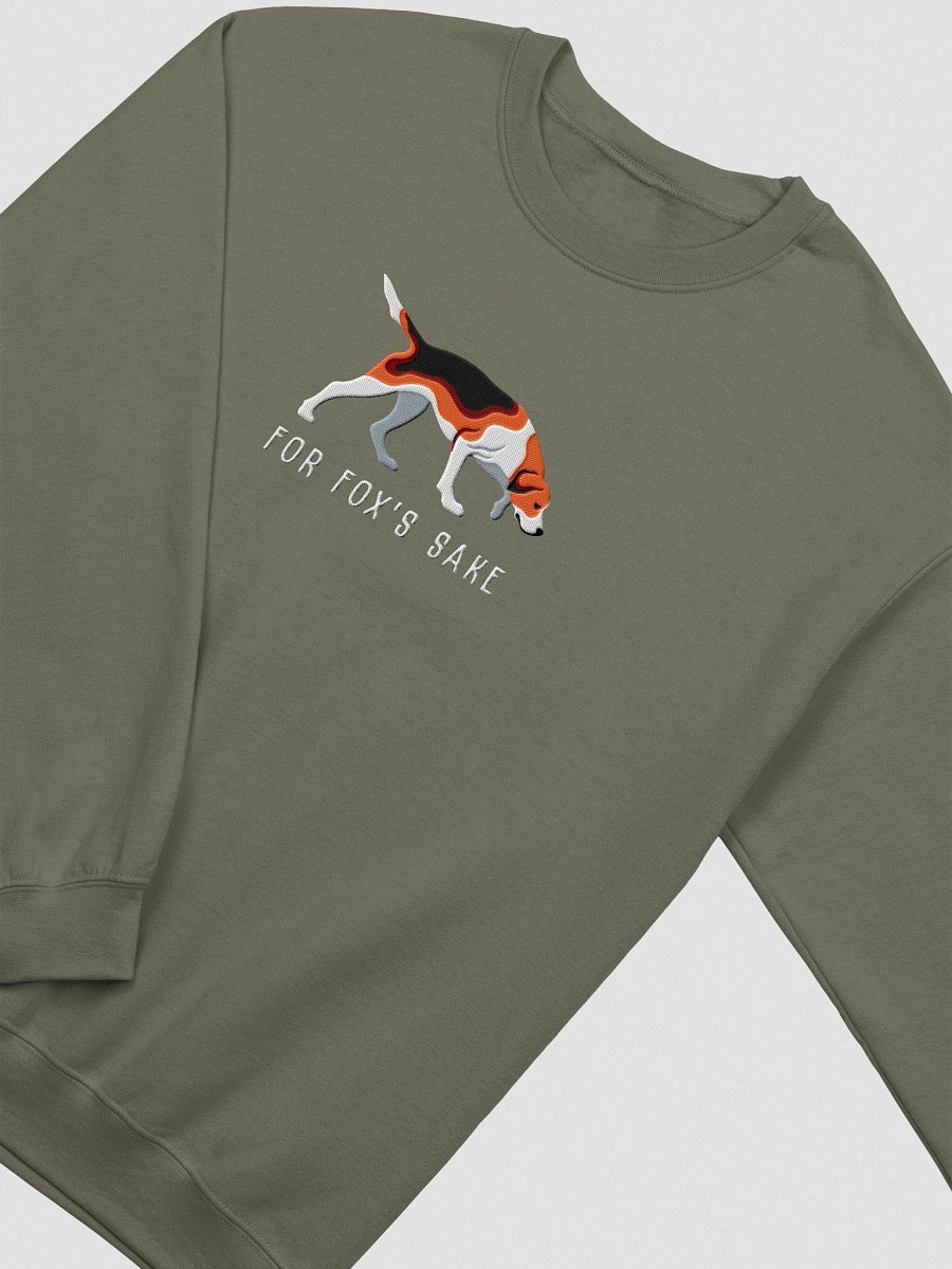 For Fox's Sake Sweatshirt (Embroidered) of an American Foxhound(Tricolor) product image (3)