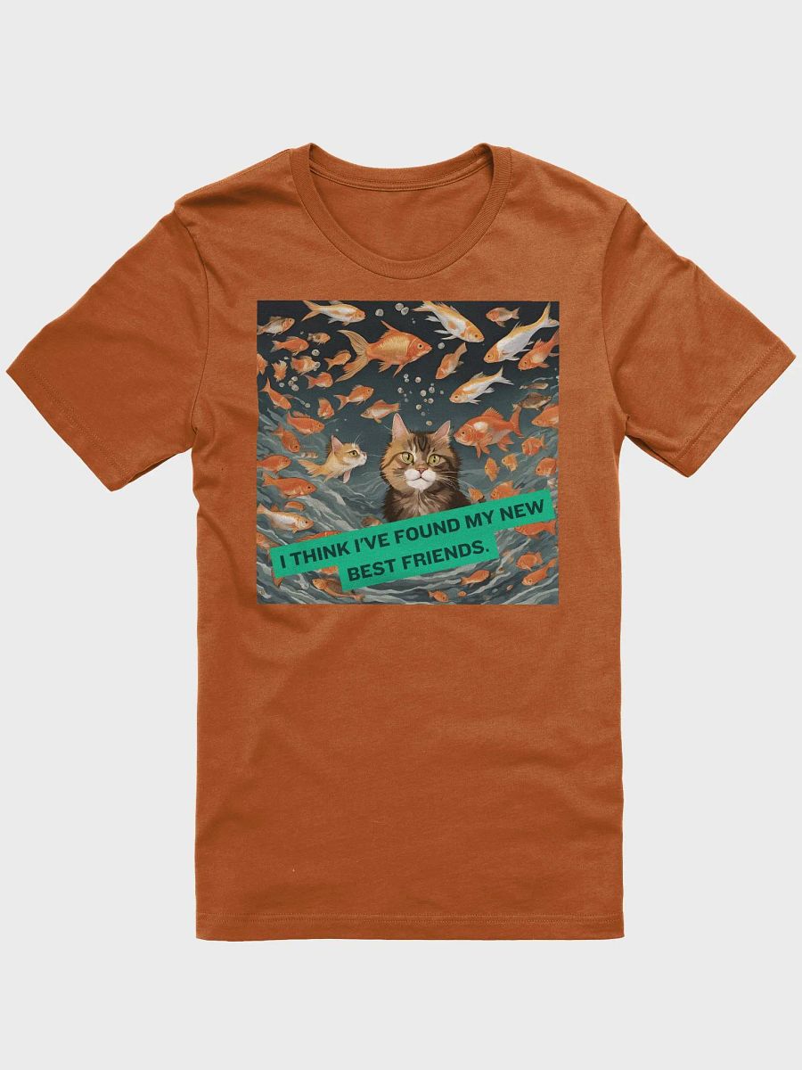 Feline Friendship Goldfish T-Shirt product image (4)