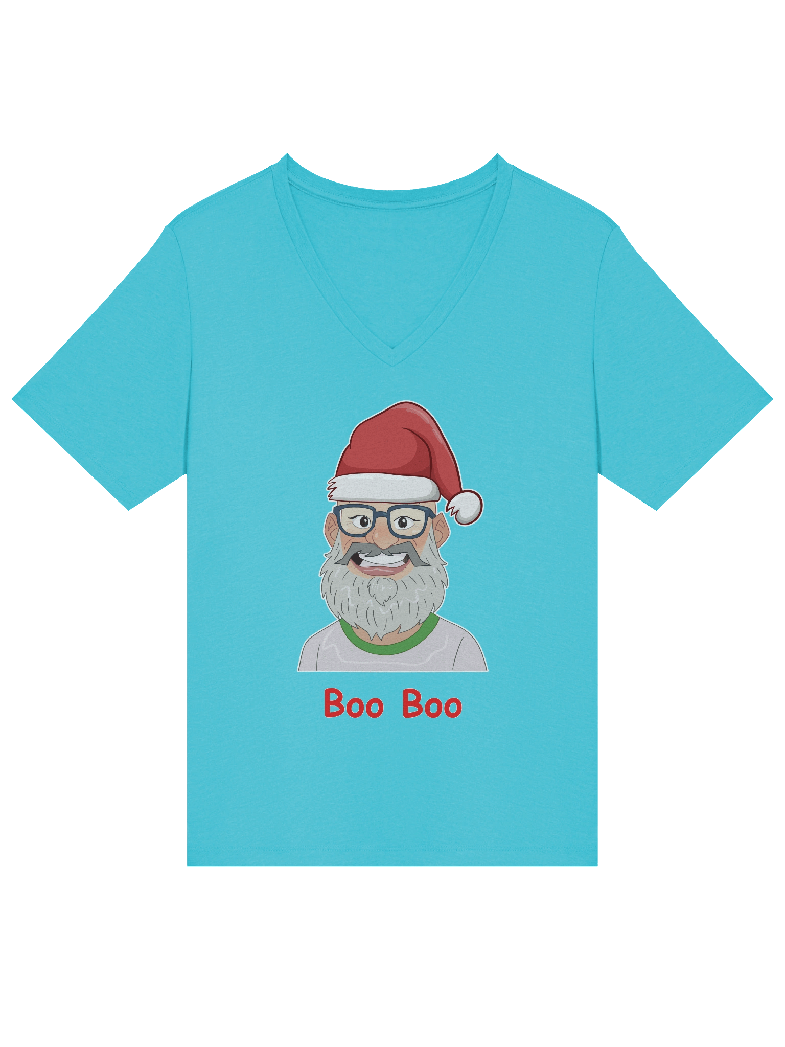 Women's Santa Boo Boo V Neck Tee Shirt product image (47)