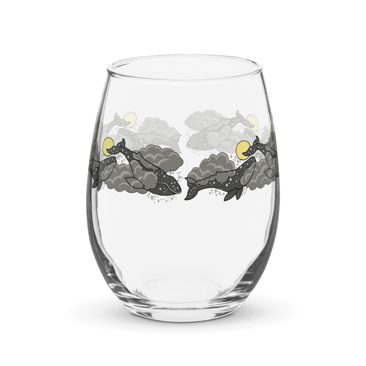 starry gray whale night sky stemless wine glass product image (2)