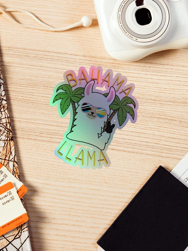Bahamas Sticker Holographic : Bahama Llama : Bahamas Flag product image (1)