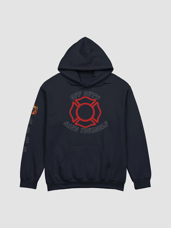 "Off Duty, Save Yourself" Fire Hoodie product image (2)
