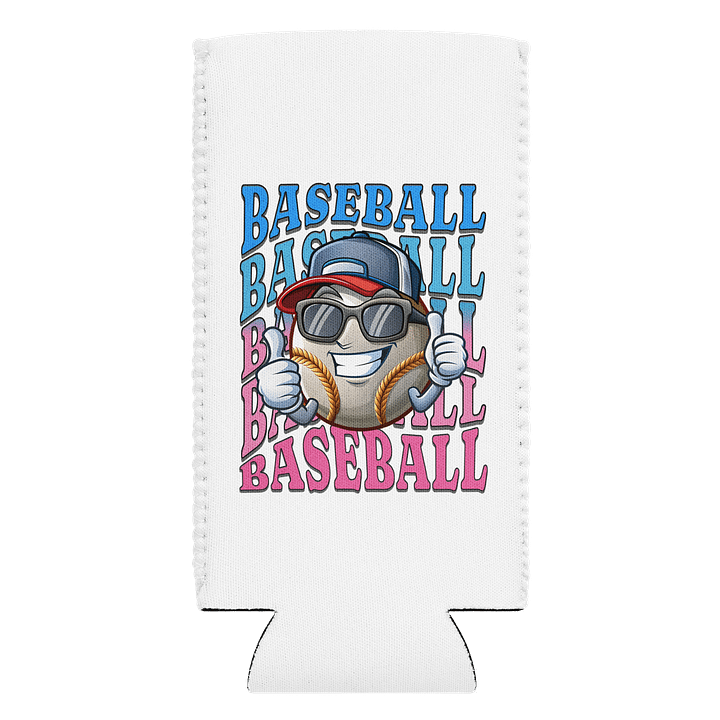 Baseball Thumbs Up Smiling Can Cooler product image (1)