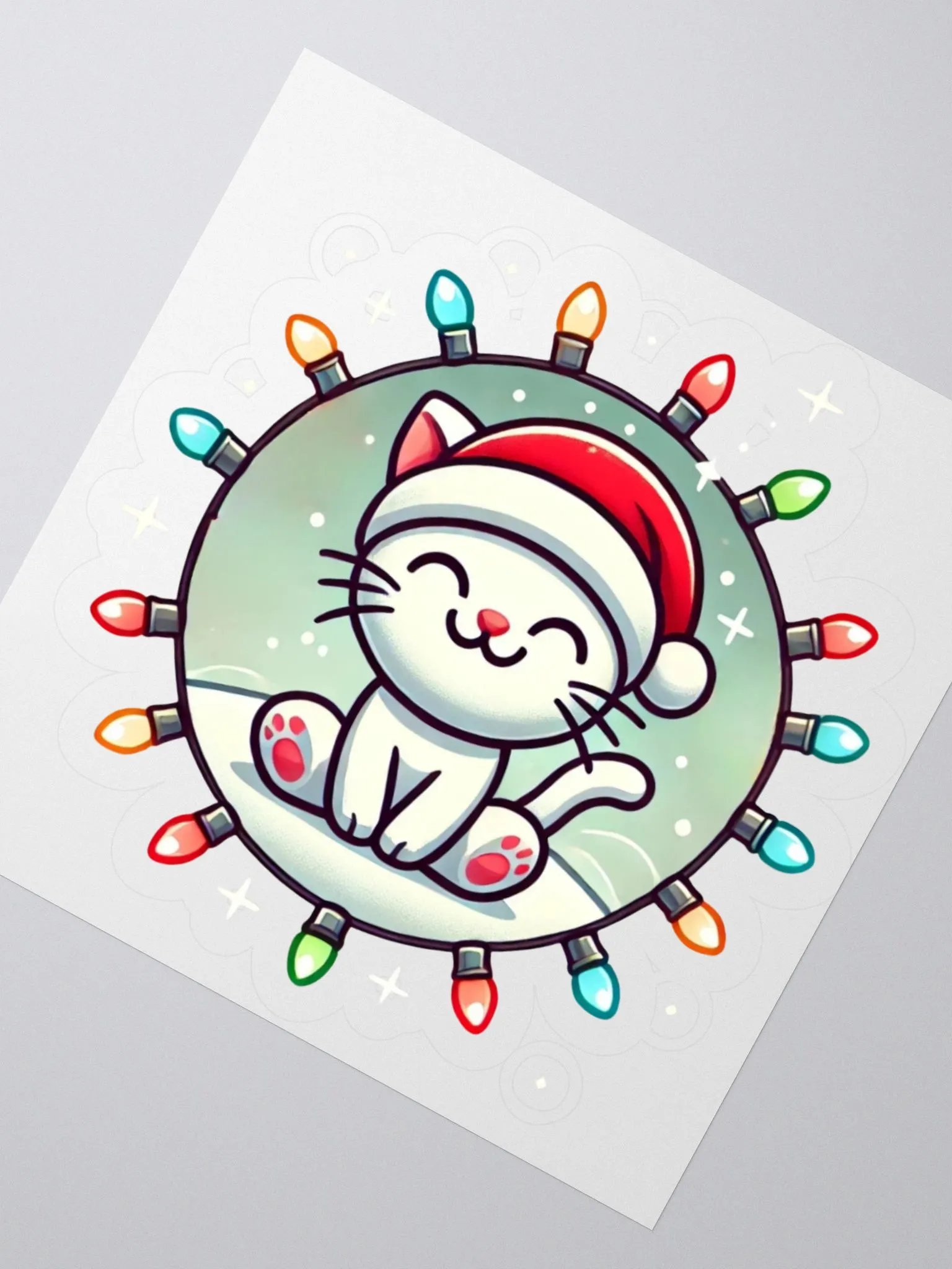 Merry Catmas Lights Sticker product image (4)